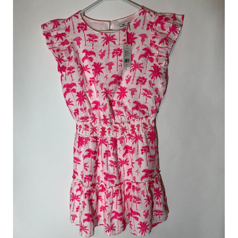 NWT VINEYARD VINES PALM TREE SMOCKED WAIST MINI DRESS SMALL 💕💕💕